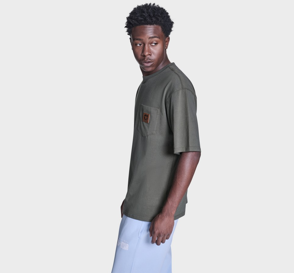 Brushed Cotton Box Patch T-Shirt