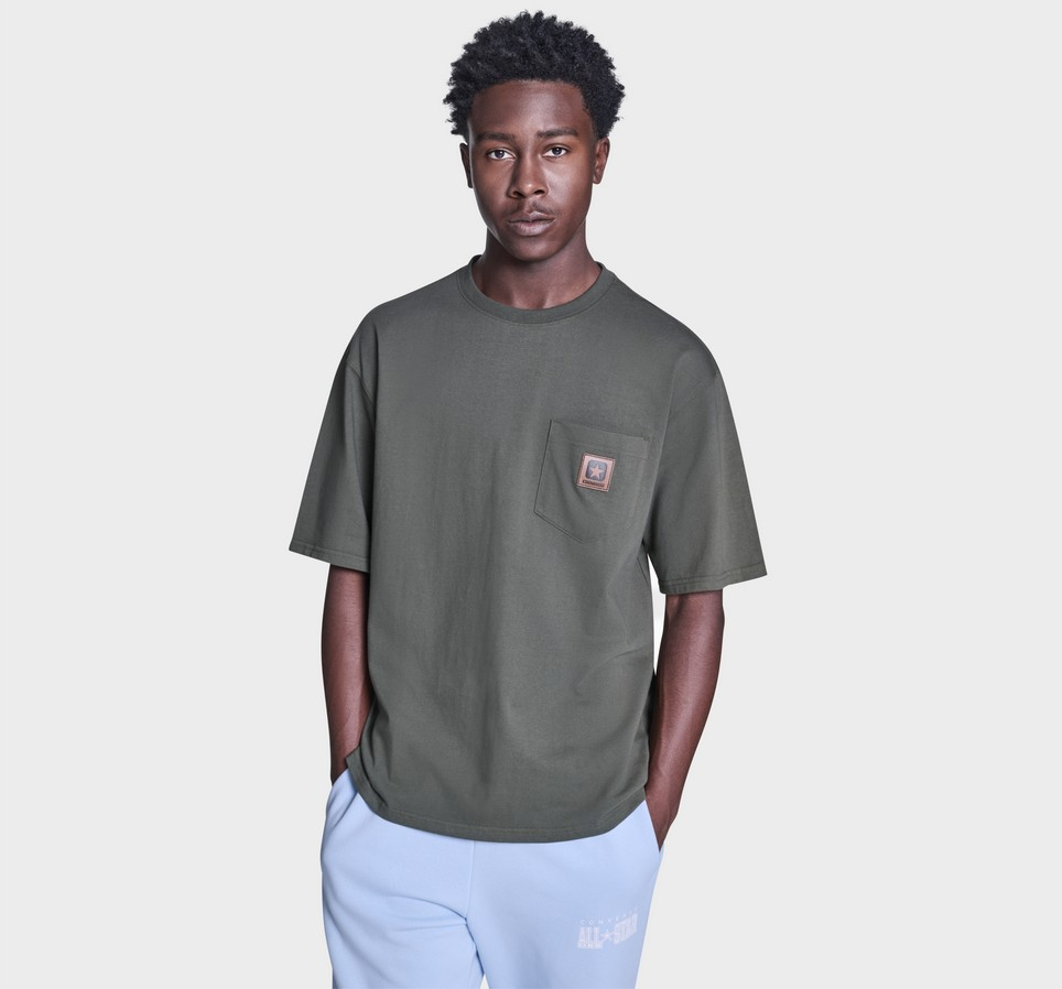 Brushed Cotton Box Patch T-Shirt