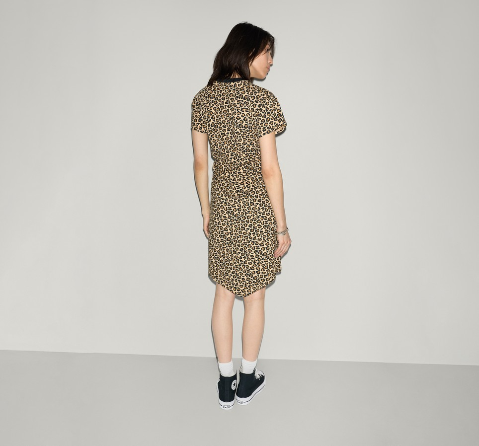 Stripe Drape Tee Dress