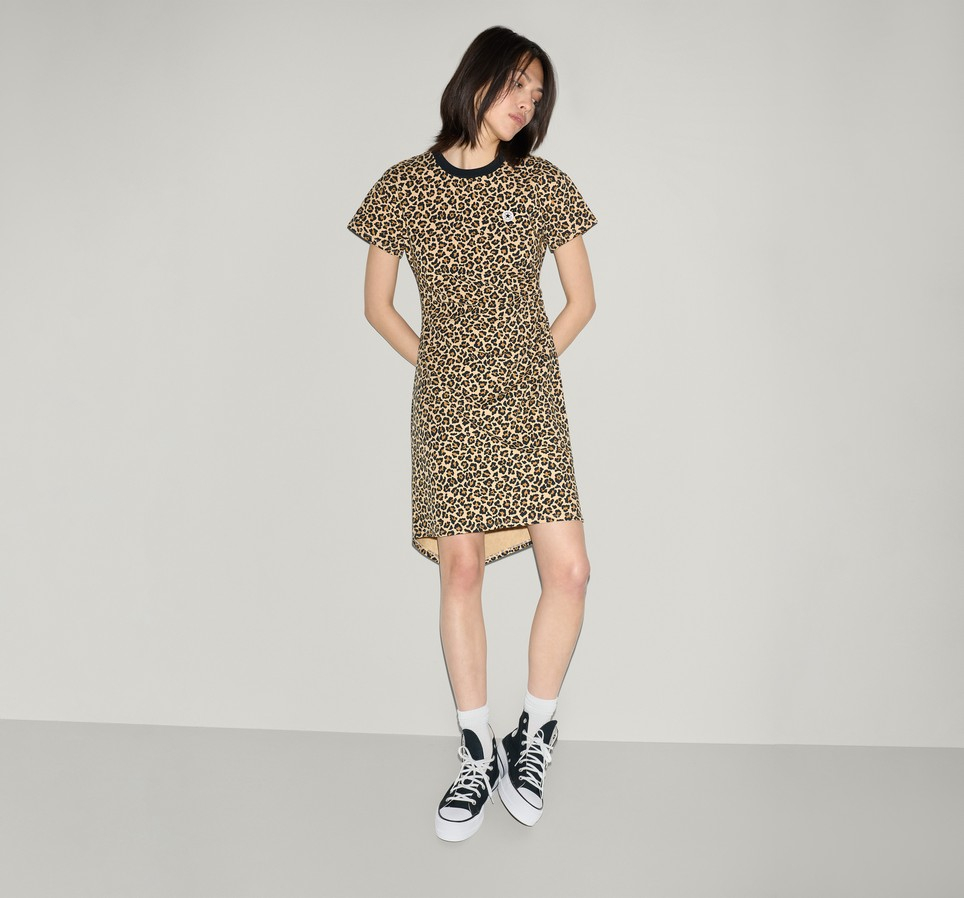Stripe Drape Tee Dress