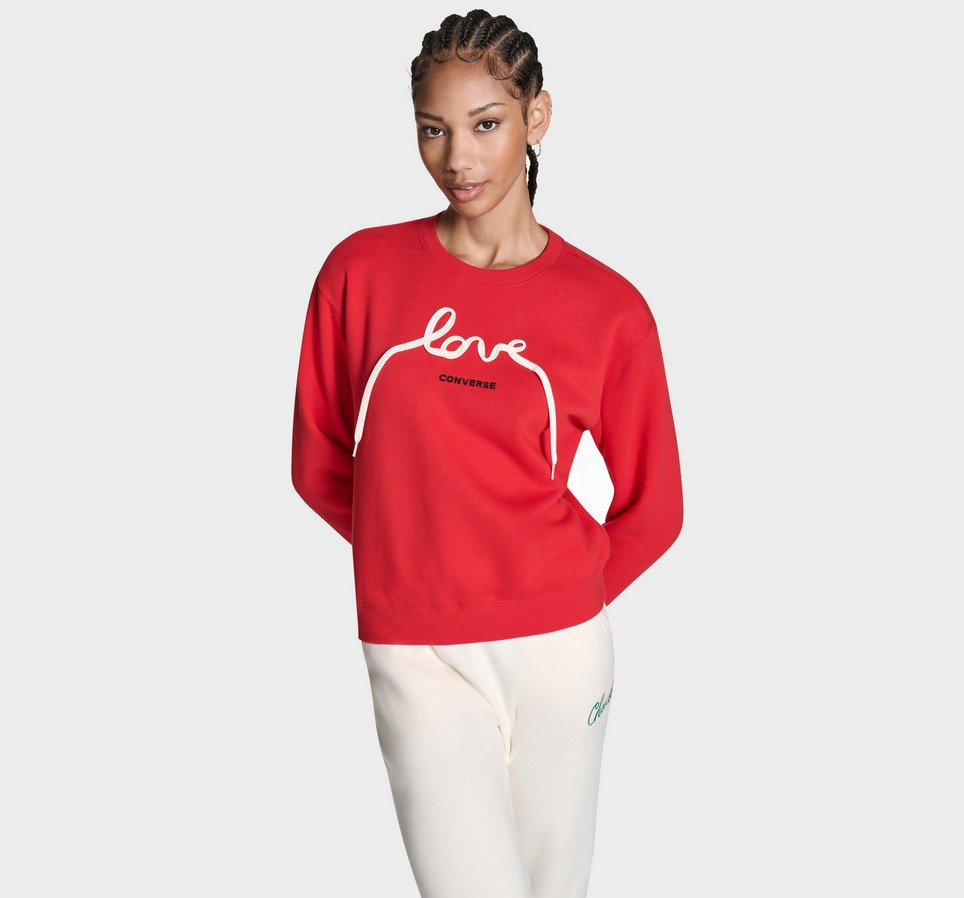 Love Lace Long Sleeve Crew