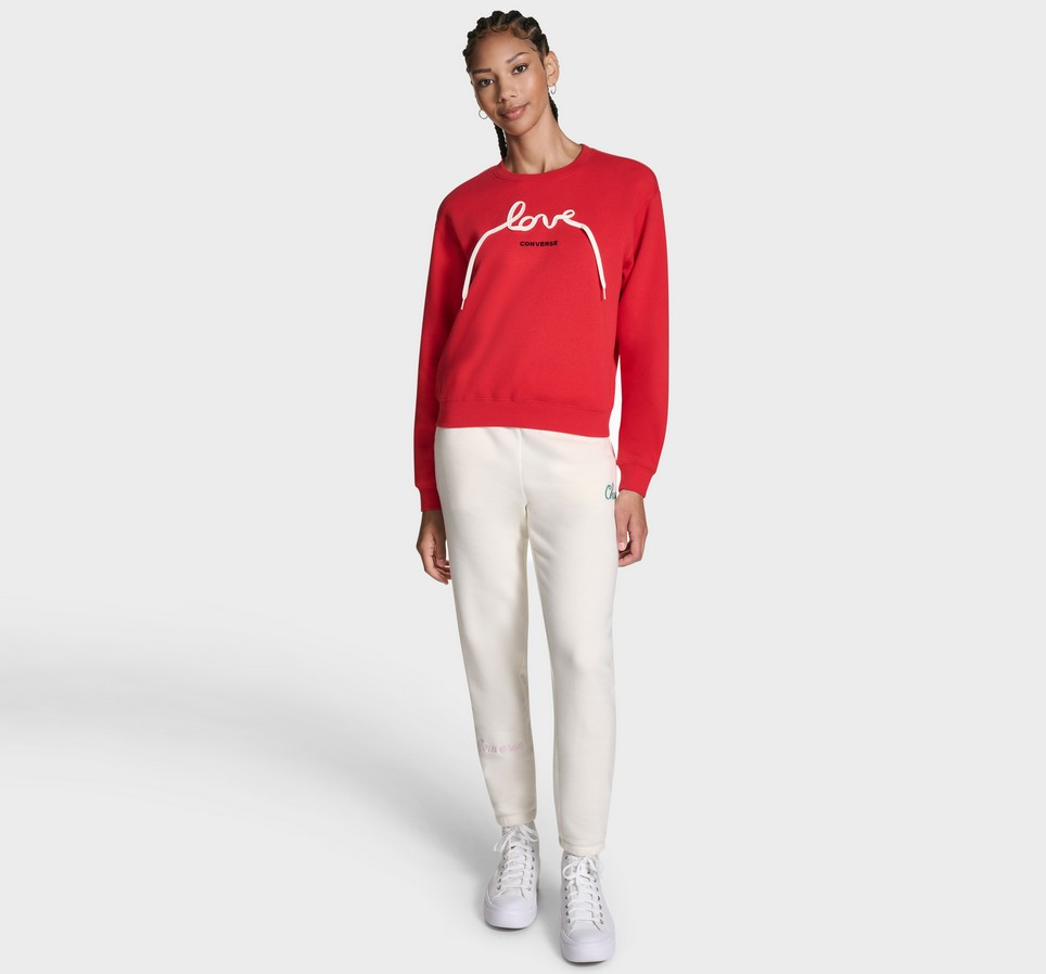 Love Lace Long Sleeve Crew
