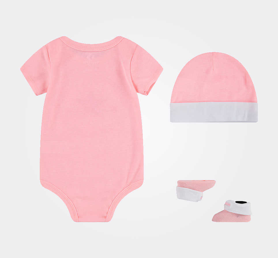 Converse Classic Chuck Patch Bodysuit, Hat, and Booties Set